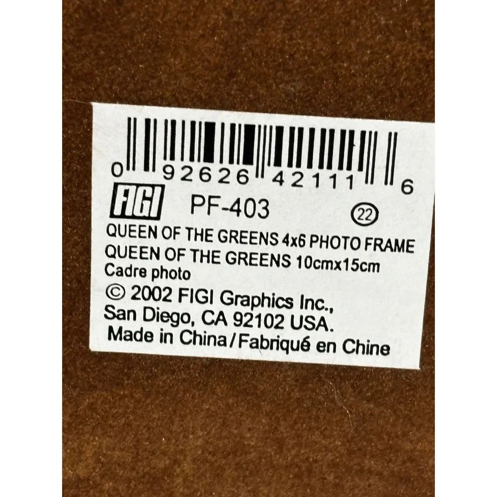 VTG Figi Queen of the Green Women's Golf Photo Frame 4x6 Collector Gift Desk Art